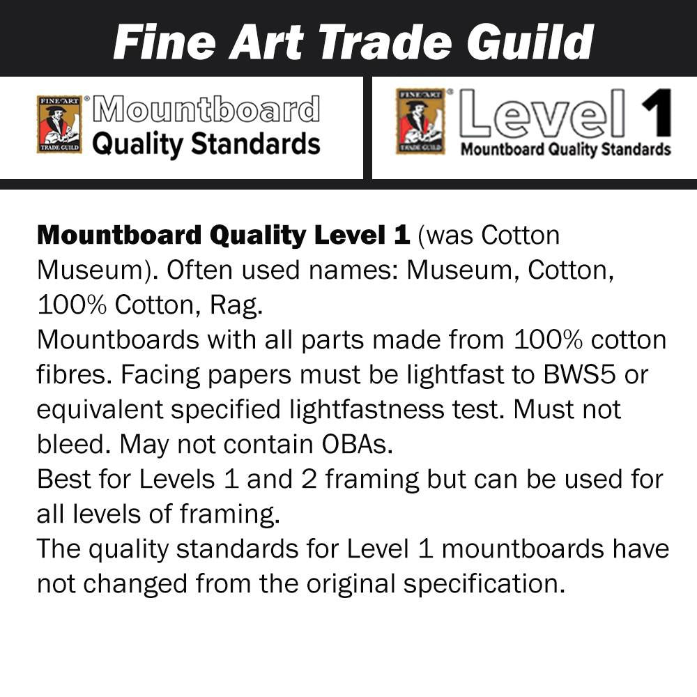 Bright white picture mount solid core | choose size | smooth fatg 1 museum