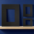 Charcoal black picture mount black core | choose size | smooth fatg 4