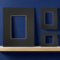 Black picture mount | choose size | smooth fsc fatg 4 standard cream core photo