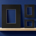 Charcoal black picture mount white core | choose size | smooth fatg 2