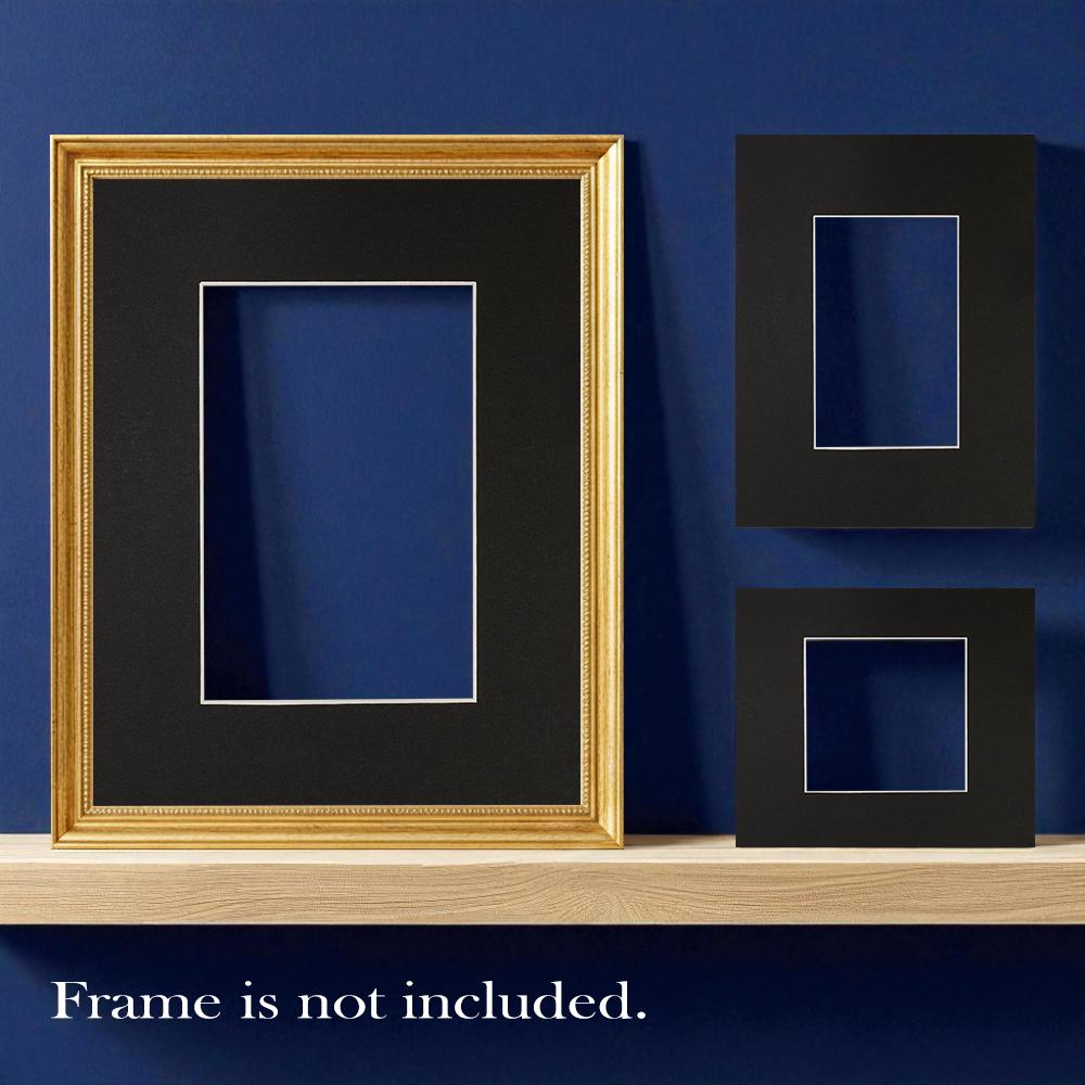 Charcoal black picture mount white core | choose size | smooth fatg 2
