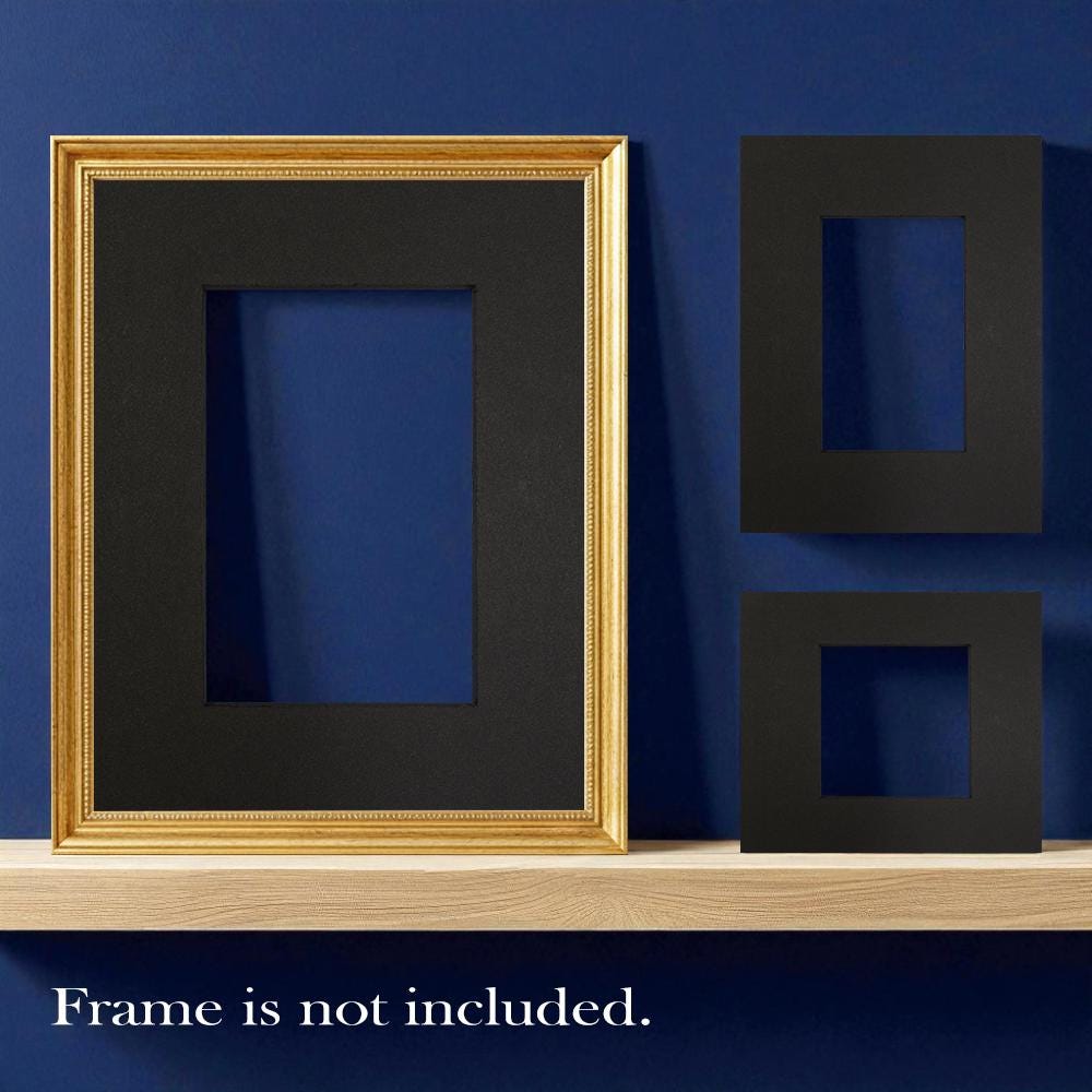 Charcoal black picture mount black core | choose size | smooth fatg 4