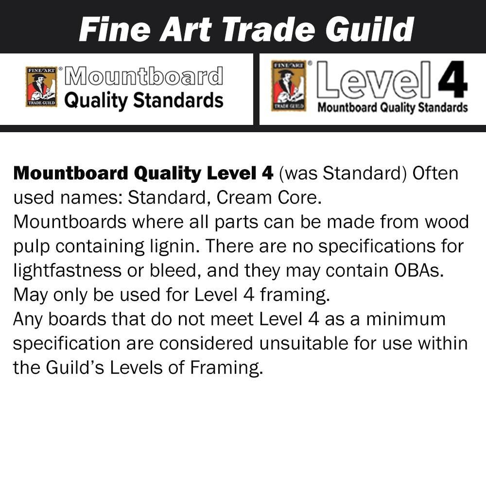 Charcoal black picture mount black core | choose size | smooth fatg 4