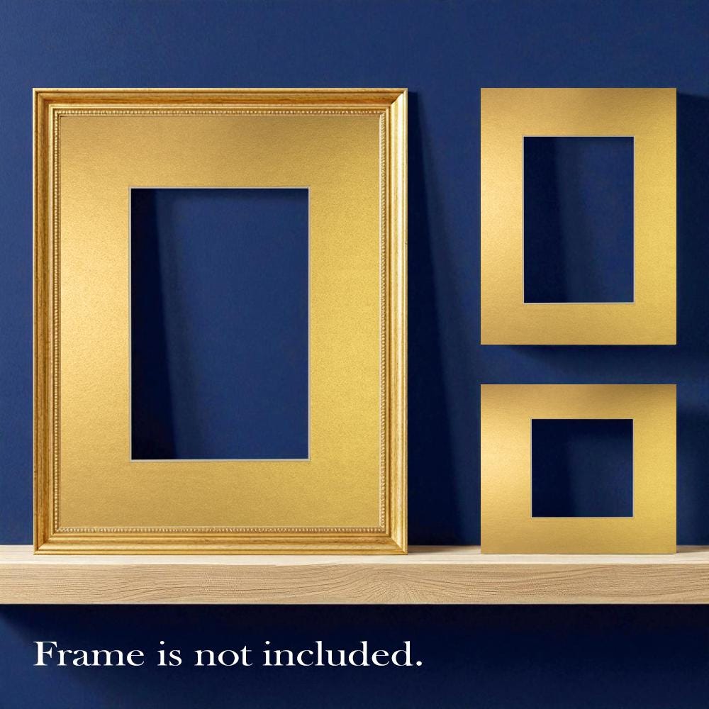 Gold picture mount white core | choose size | smooth fatg 3