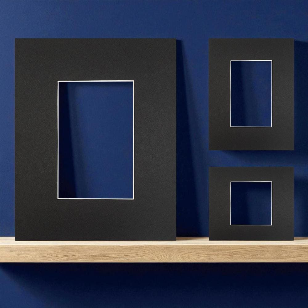 Black picture mount white core | choose size | smooth fatg 3