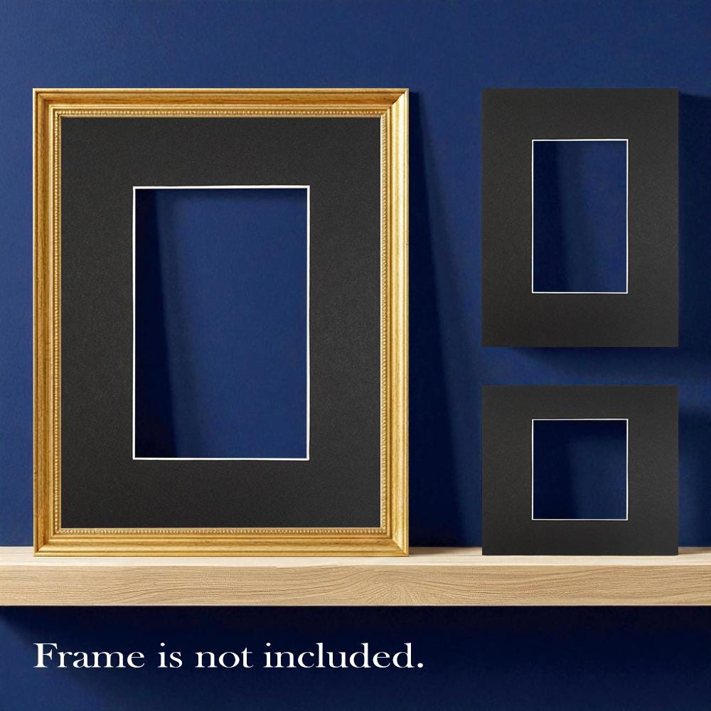Black picture mount white core | choose size | smooth fatg 3