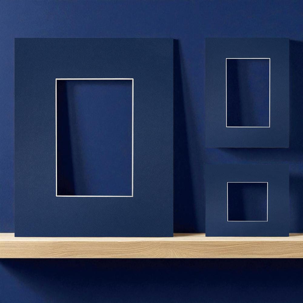 Blue picture mount white core | choose size | smooth fatg 3 for art frame pro