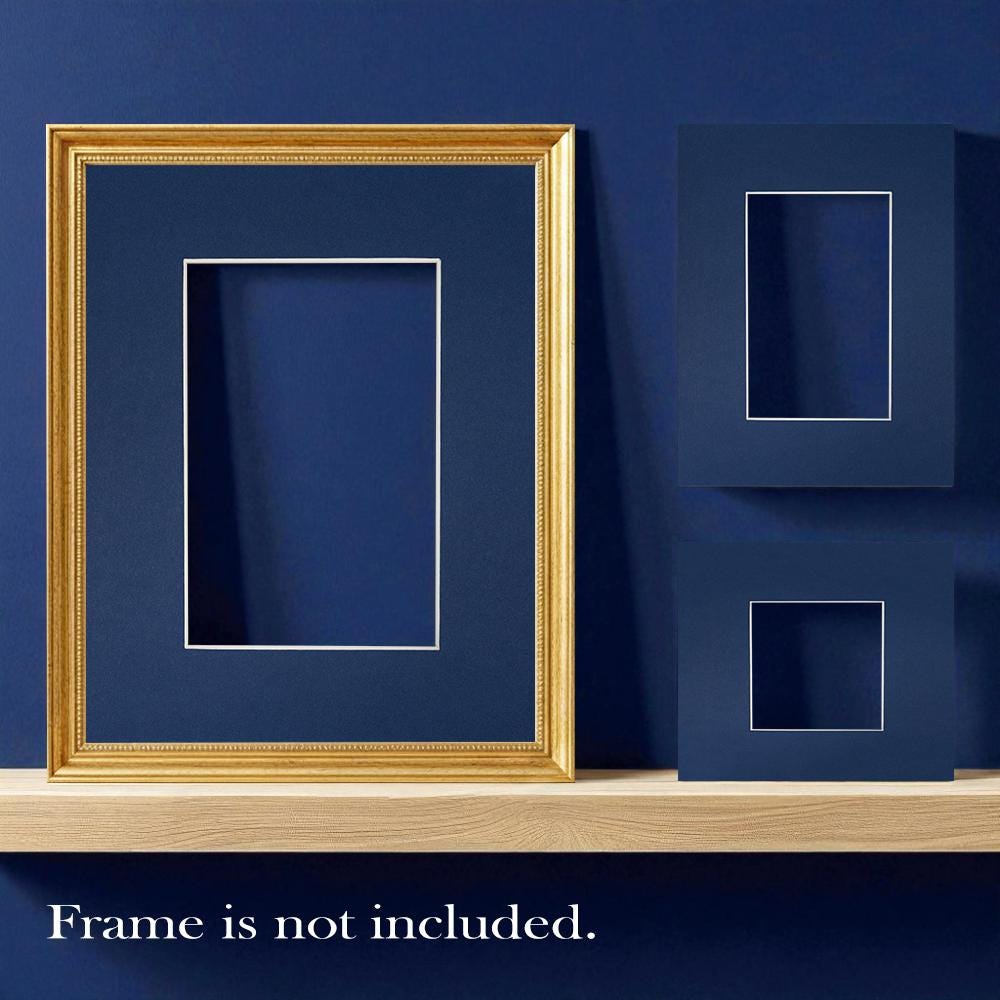 Blue picture mount white core | choose size | smooth fatg 3 for art frame pro