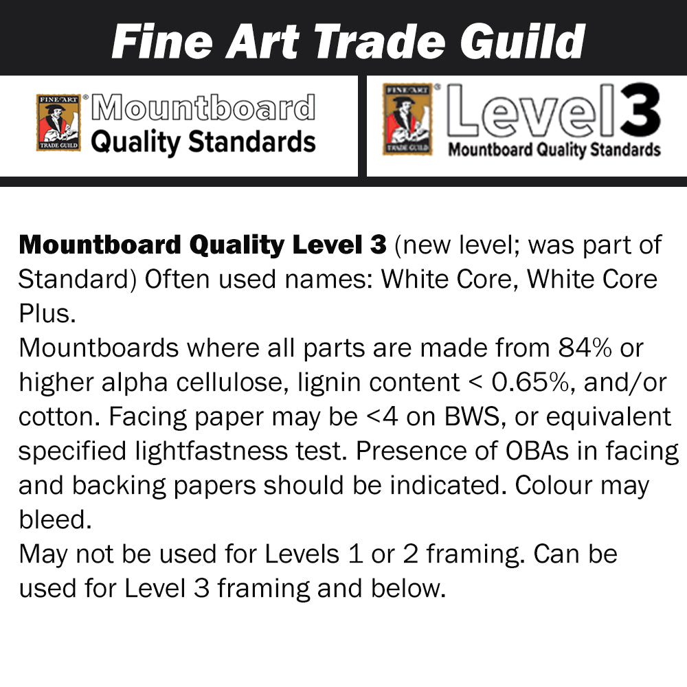 Dawn Pink picture mount | choose size | fatg 3 Presentation white core Daler Rowney