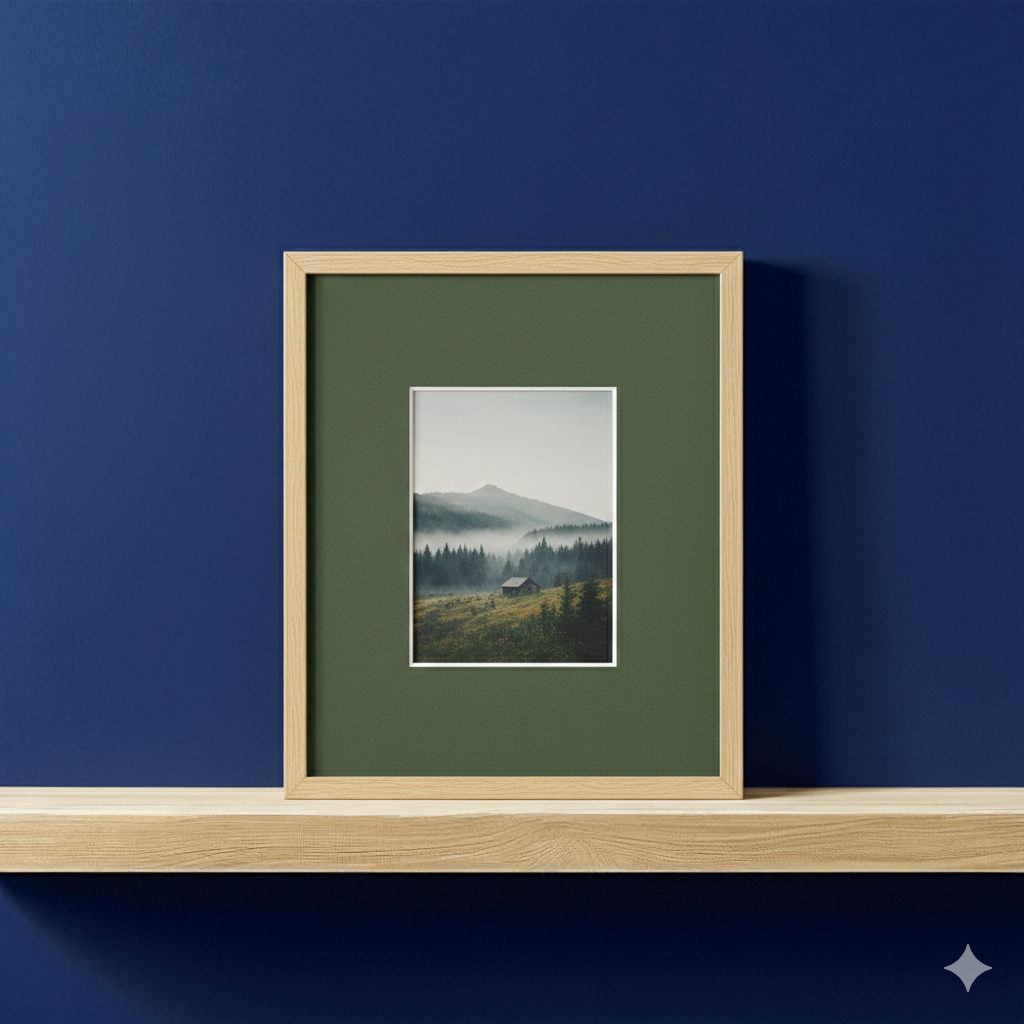 Green Picture Mounts 14x11 for 10x8 Photo | Professional Hand Cut White Core Photo Mats | Single or Bulk Buy Packs | Made in UK