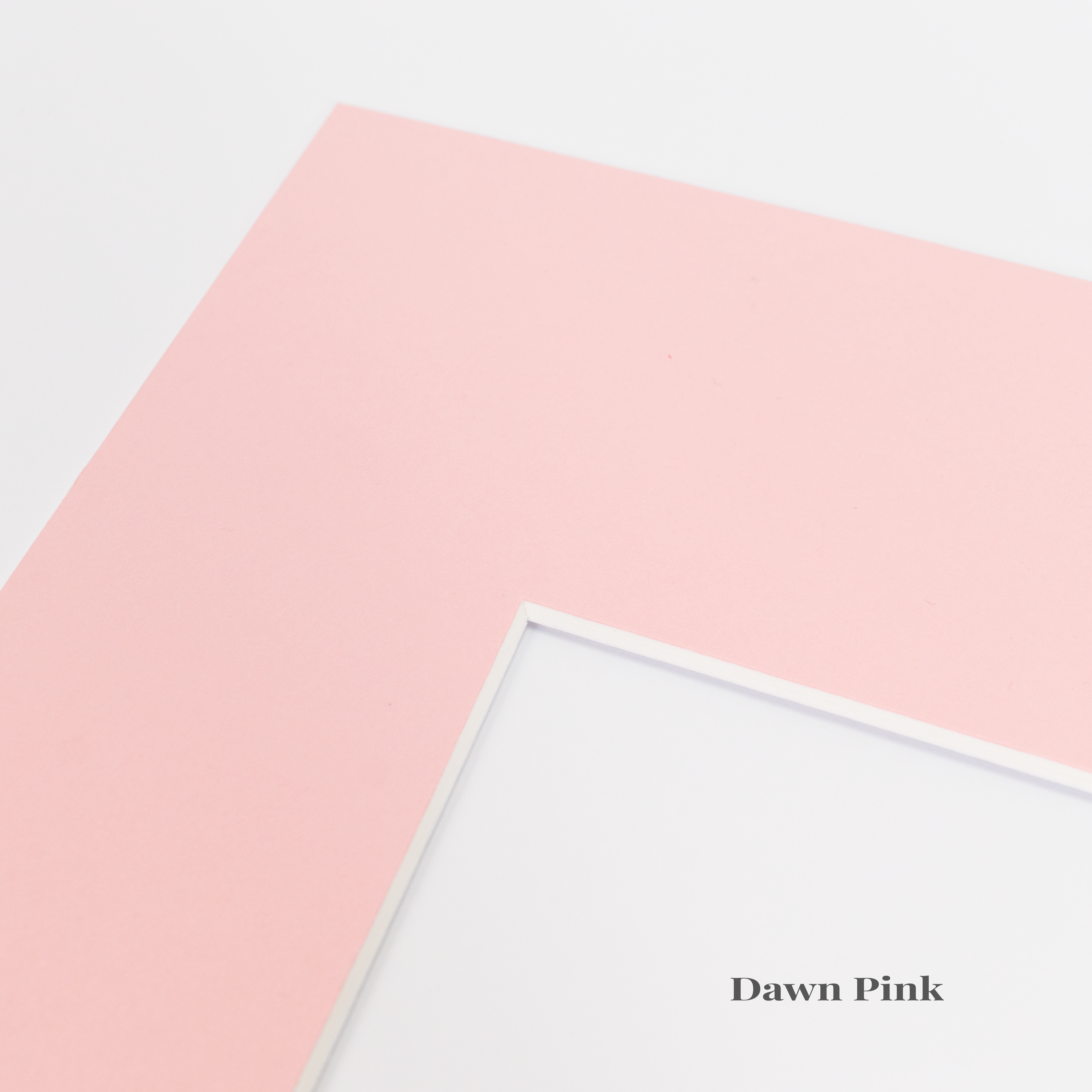 Pink Picture Mount, Custom Photo Mat, Choose Size & Shade, White Core Frame Matting, Daler Rowney Bevel Cut Mountboard, Poster Mount