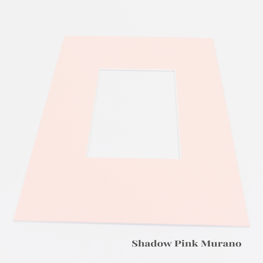 Pink Picture Mount, Custom Photo Mat, A4, A3, A2, A1 Choose Size & Shade, White Core Frame Matting, Daler Rowney Bevel Cut Mountboard