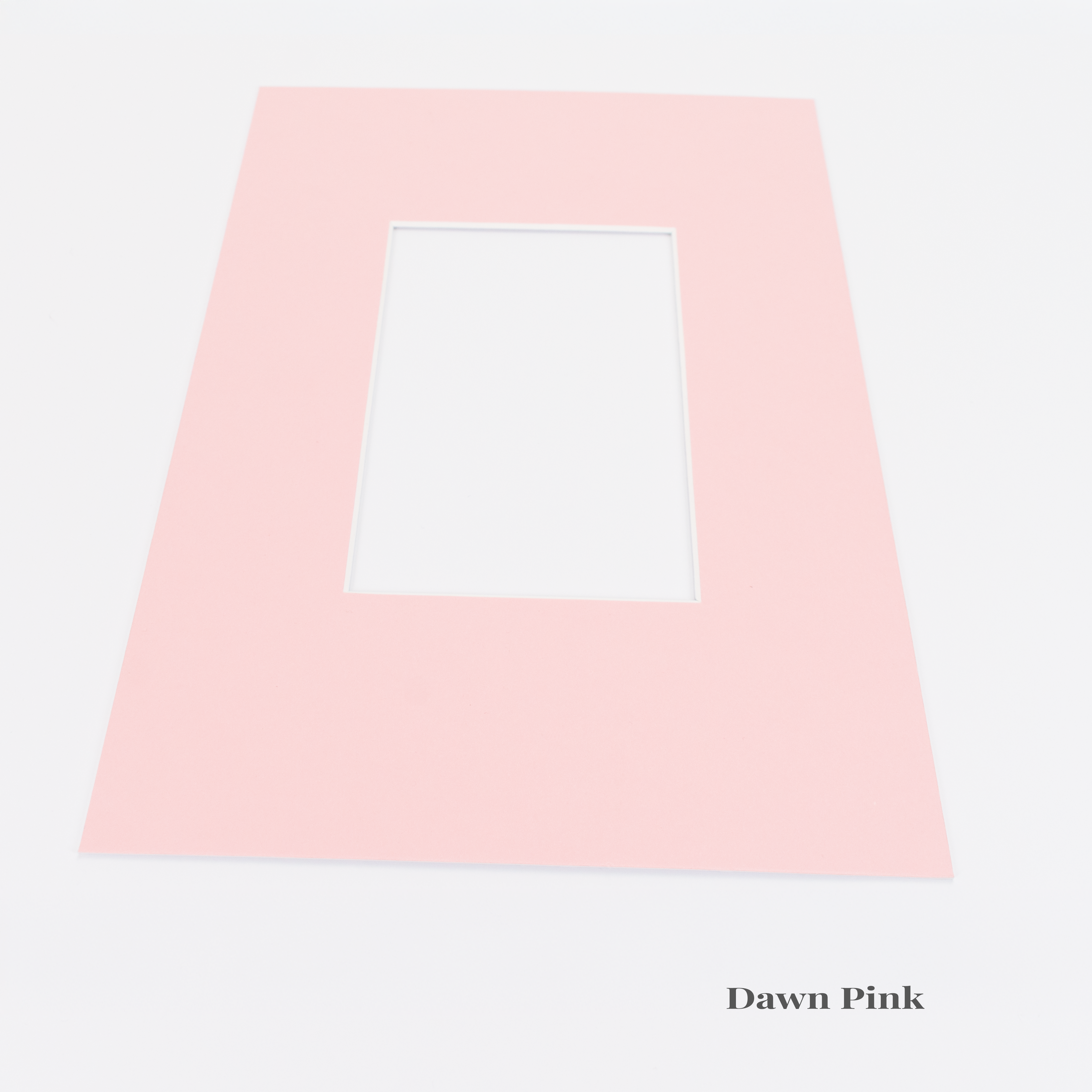Dawn Pink Picture Mount, Custom Photo Mat, Choose Size White Core Frame Matting, Daler Rowney Bevel Cut Mountboard, Poster Mount