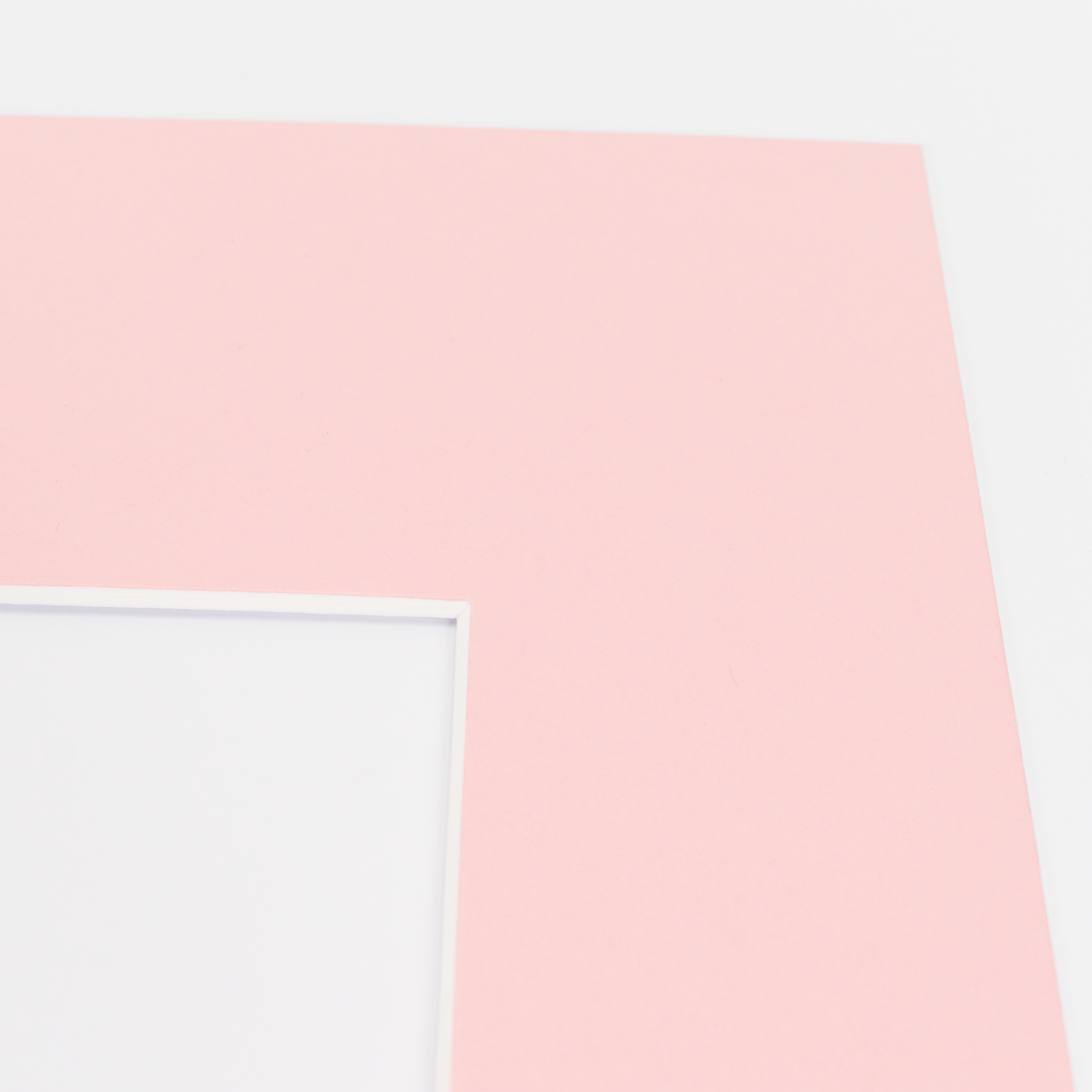 Dawn Pink Picture Mount, Custom Photo Mat, Choose Size White Core Frame Matting, Daler Rowney Bevel Cut Mountboard, Poster Mount