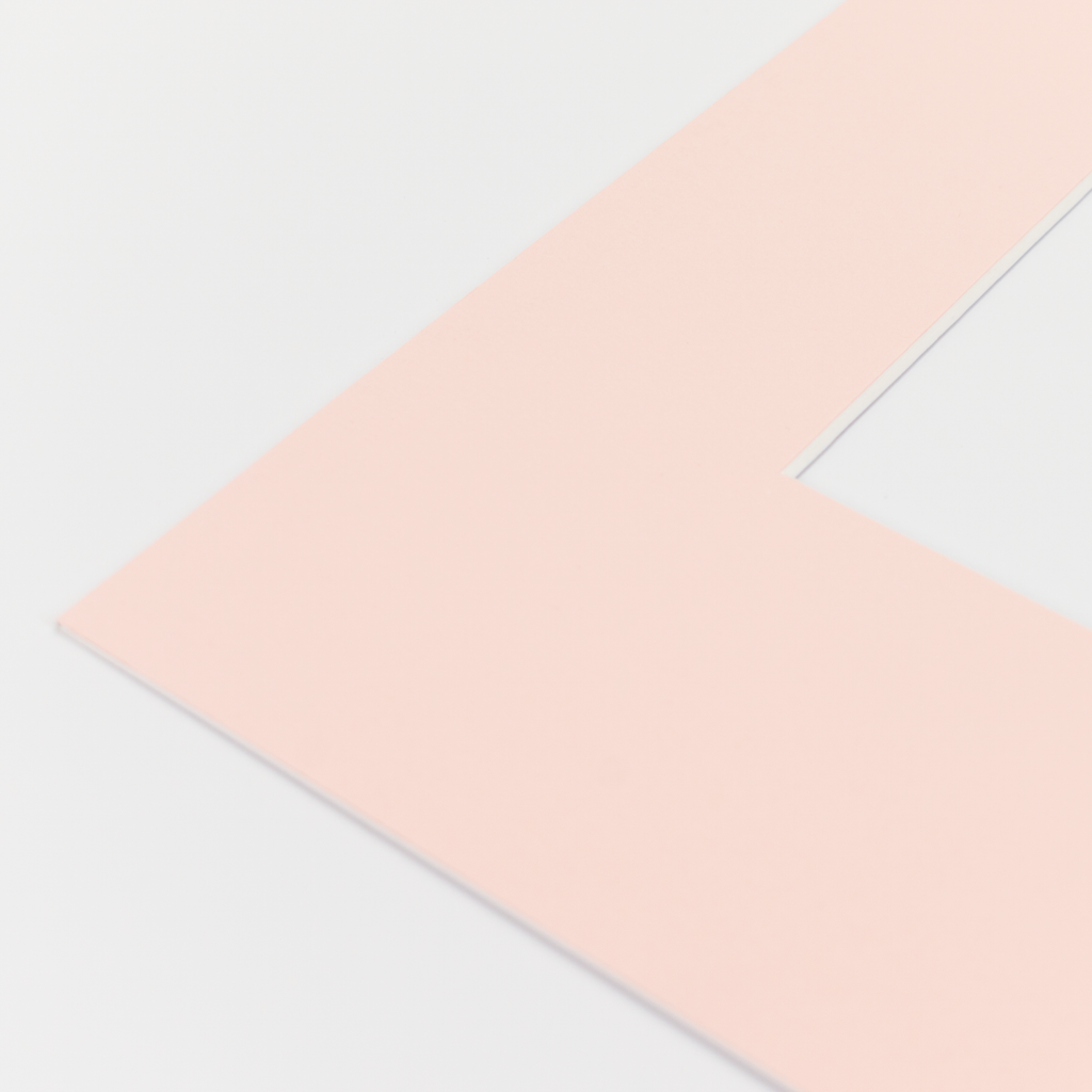 Shadow Pink Murano Picture Mount, Custom Photo Mat, Choose Size White Core Frame Matting, Daler Rowney Bevel Cut Mountboard, Poster Mount
