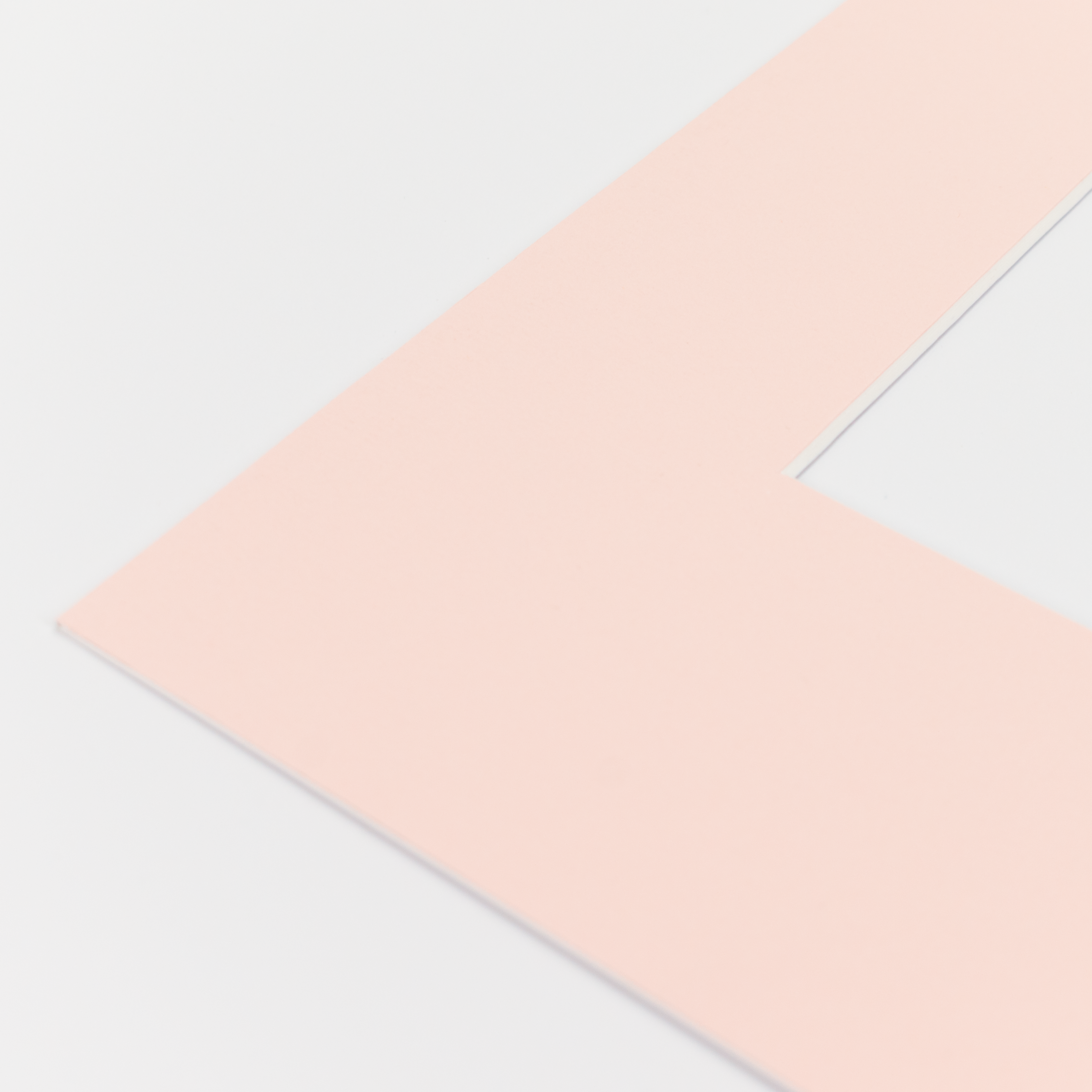 Shadow Pink Murano Picture Mount, Custom Photo Mat, Choose Size White Core Frame Matting, Daler Rowney Bevel Cut Mountboard, Poster Mount