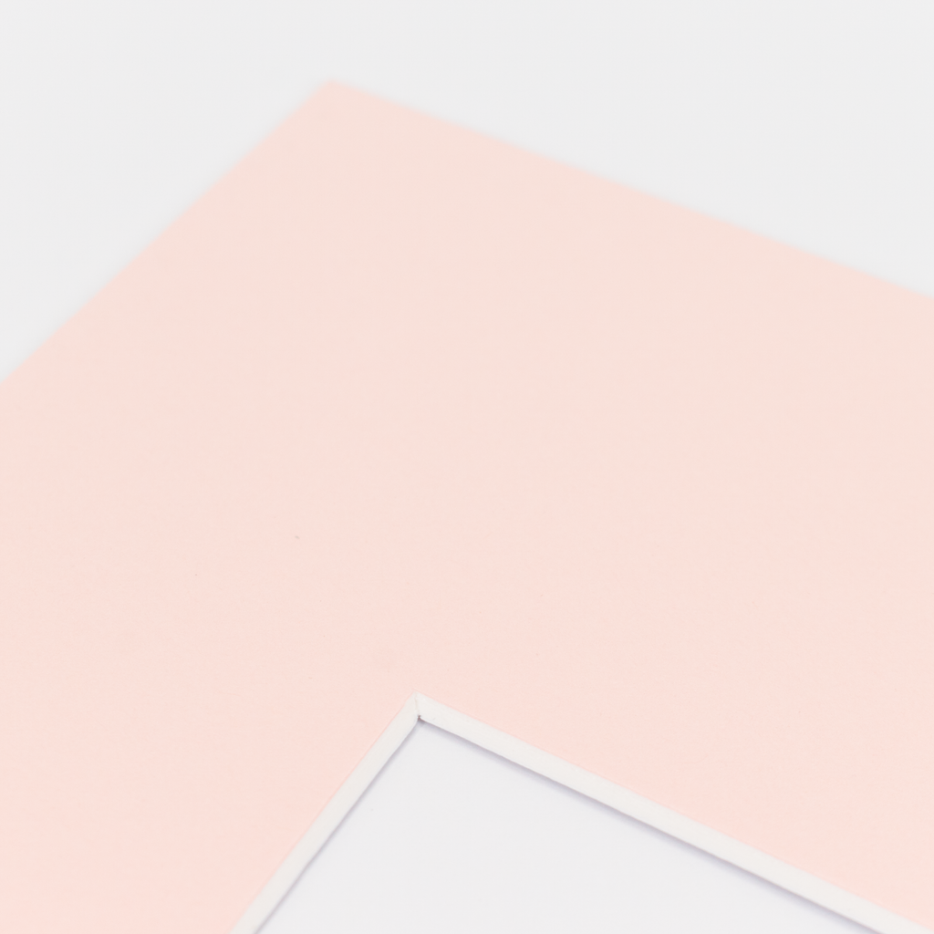 Shadow Pink Murano Picture Mount, Custom Photo Mat, Choose Size White Core Frame Matting, Daler Rowney Bevel Cut Mountboard, Poster Mount