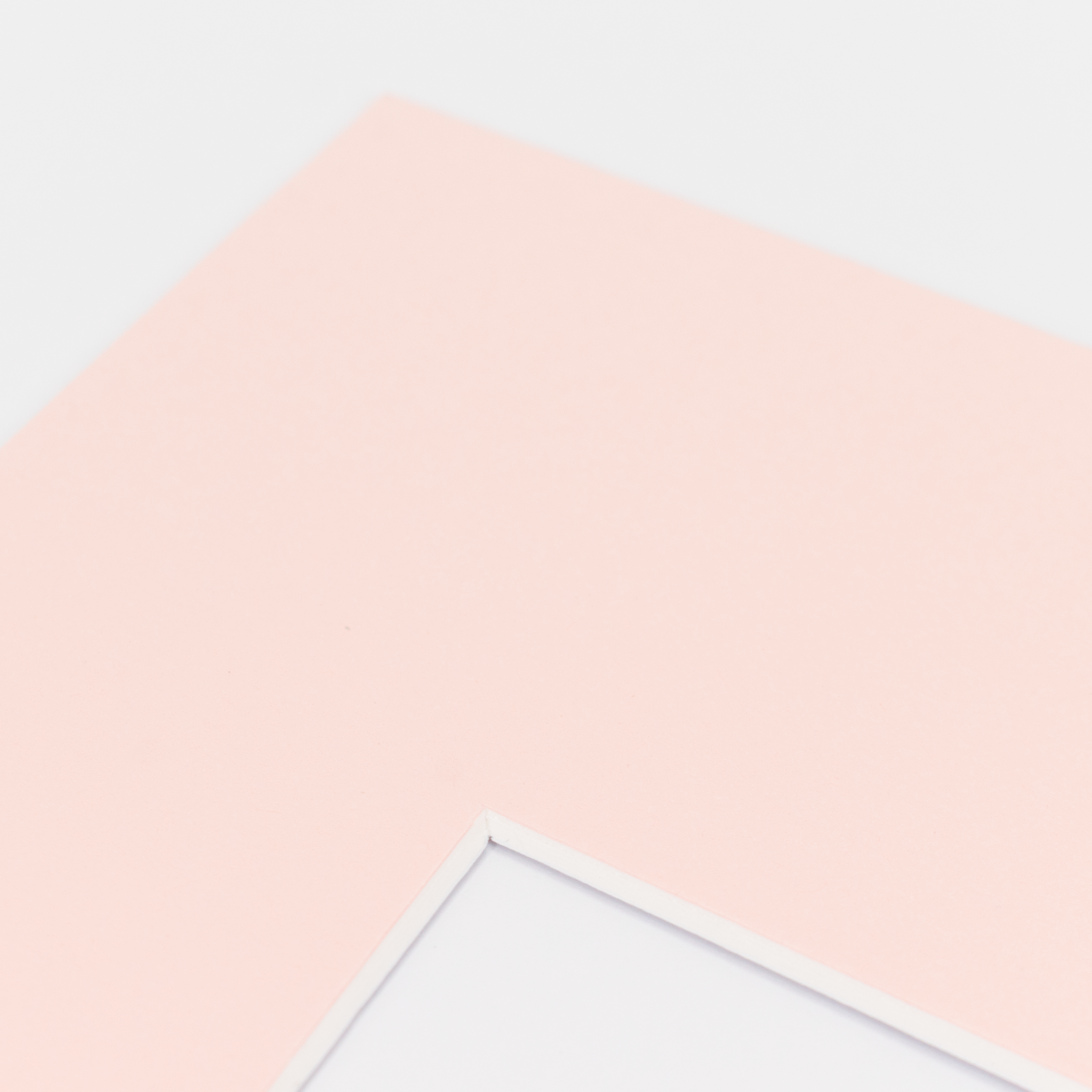Shadow Pink Murano Picture Mount, Custom Photo Mat, Choose Size White Core Frame Matting, Daler Rowney Bevel Cut Mountboard, Poster Mount