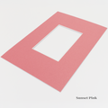Sunset Pink Picture Mount, Custom Photo Mat, Choose Size White Core Frame Matting, Daler Rowney Bevel Cut Mountboard, Poster Mount