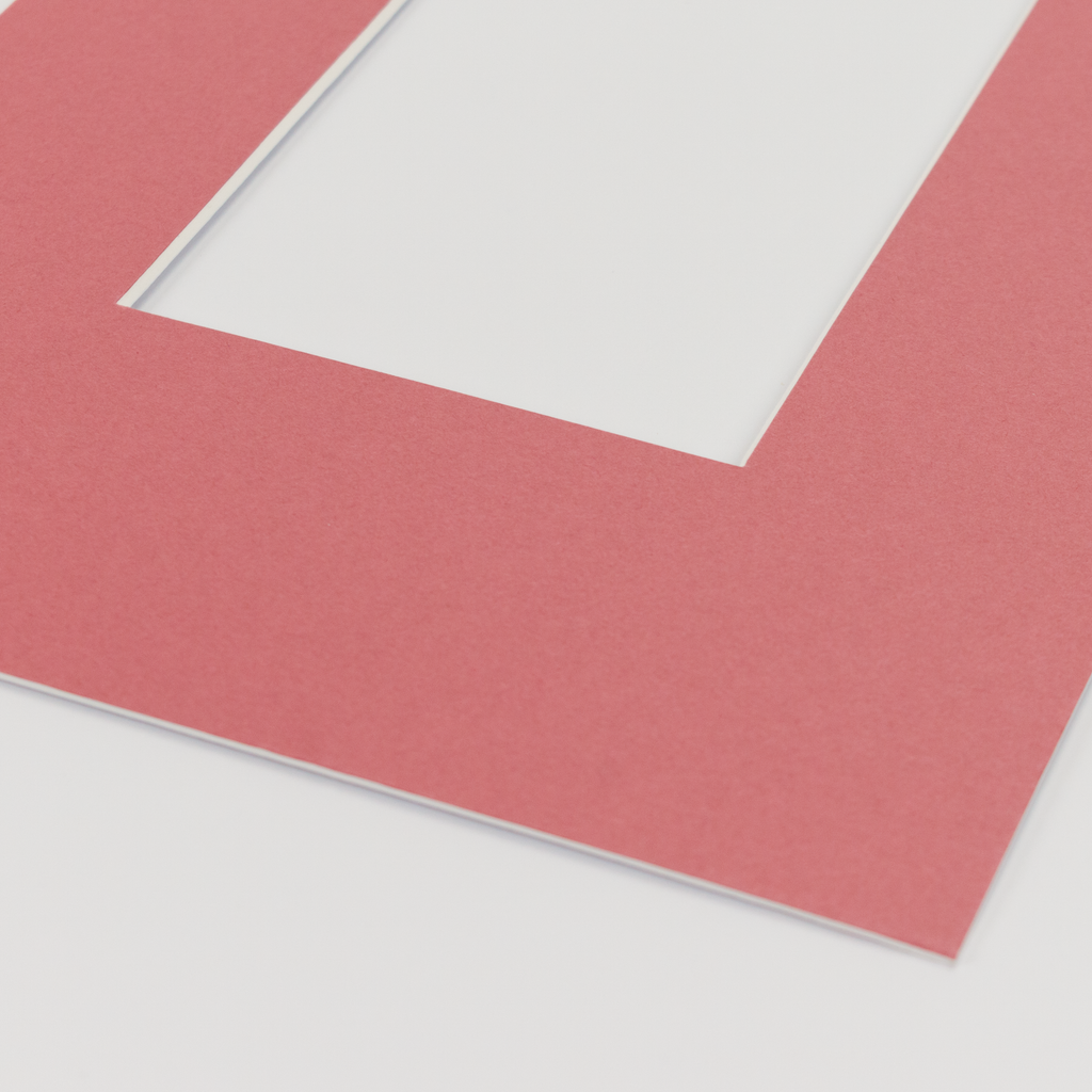 Sunset Pink Picture Mount, Custom Photo Mat, Choose Size White Core Frame Matting, Daler Rowney Bevel Cut Mountboard, Poster Mount