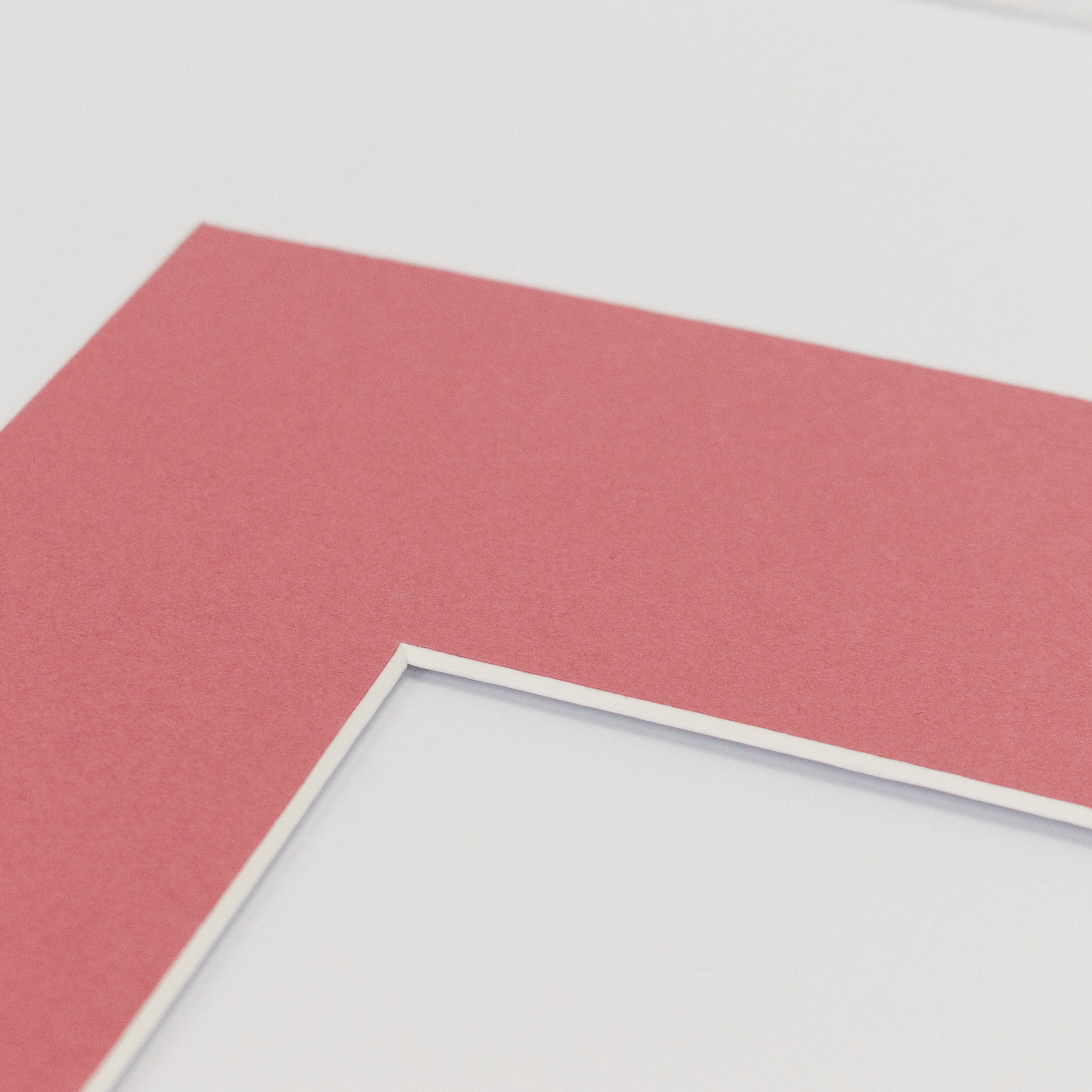 Sunset Pink Picture Mount, Custom Photo Mat, Choose Size White Core Frame Matting, Daler Rowney Bevel Cut Mountboard, Poster Mount