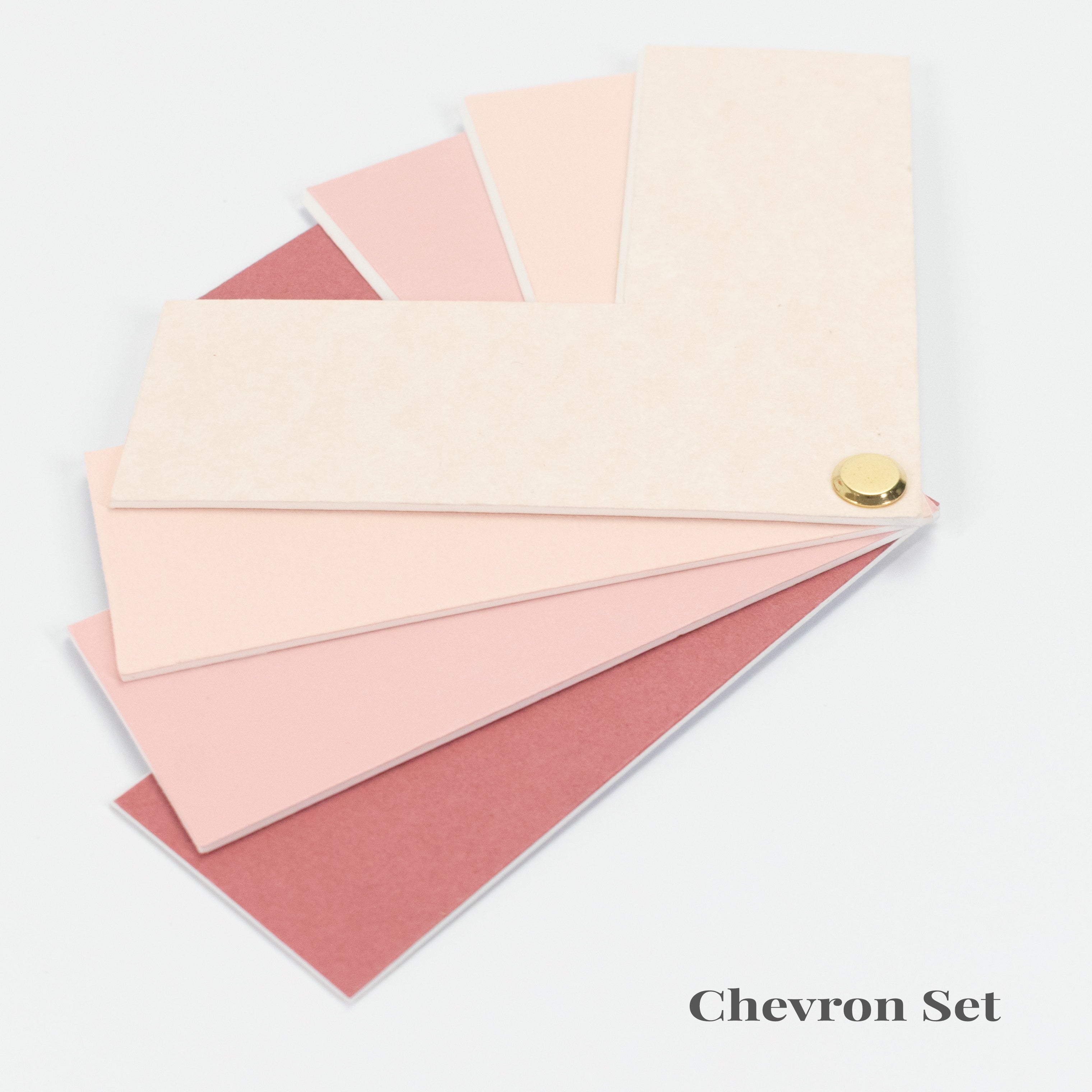 Pink Picture Mount Colour Sample Set | Gradient Chevron Mat Board Swatches | Blush to Rose Pink |