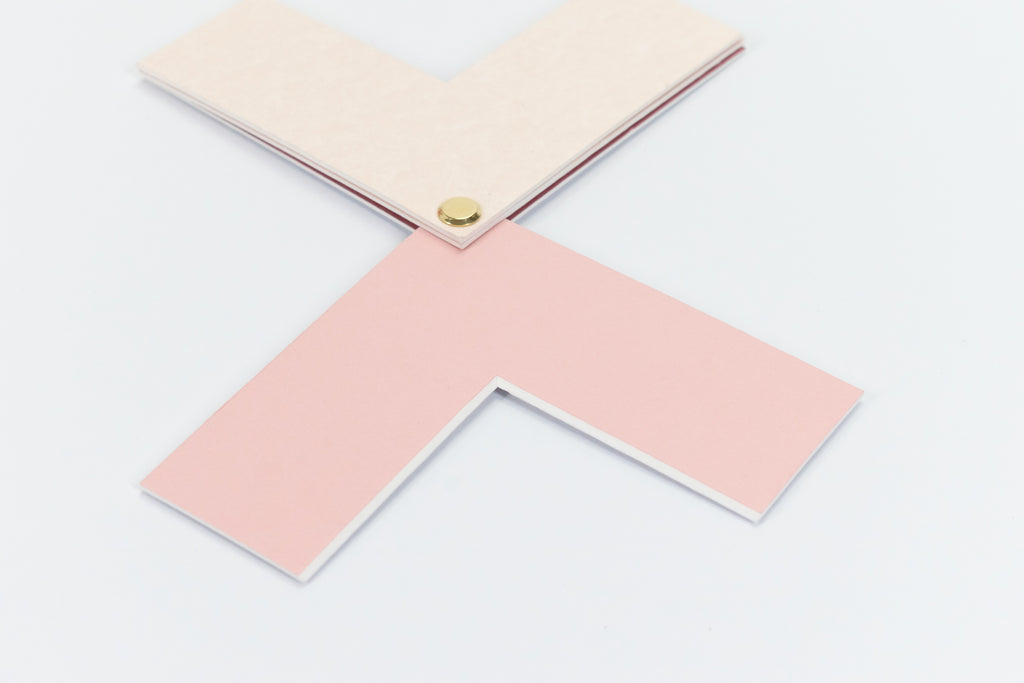 Pink Picture Mount Colour Sample Set | Gradient Chevron Mat Board Swatches | Blush to Rose Pink |