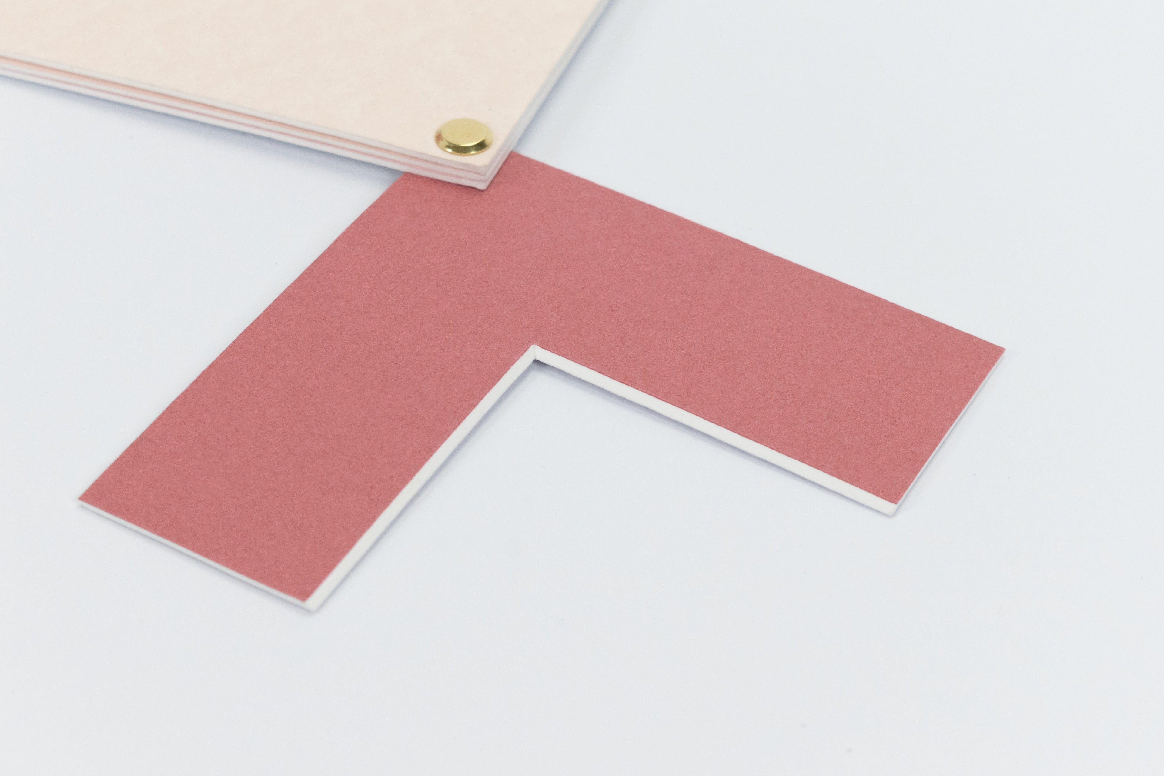 Pink Picture Mount Colour Sample Set | Gradient Chevron Mat Board Swatches | Blush to Rose Pink |